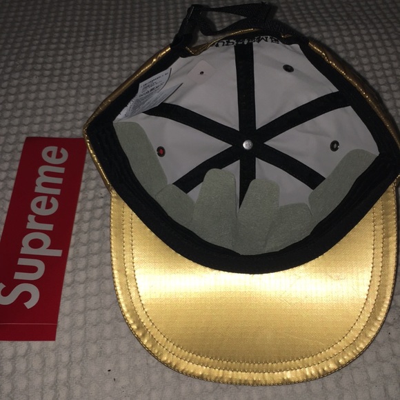 SUPREME X THE NORTH FACE TNF LIMITED EDITION UNISEX SNAPBACK GOLD FOIL HAT NWT ! - Picture 5 of 8